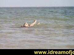 Surfs Up For Brunette On Beach