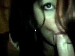 Amateur Arab wife gives long blowjob to husband in private