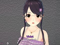 Special Harem Class With Violet In Anime Classroom!