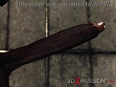 hot ebony cartoon girl with big boobs in restraints ready for rough anal with monster cock. oops!