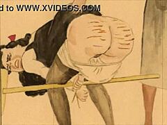 Vintage Erotic Drawing Showcases Classic Anime Hentai Style