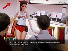 waifu academy cute 18yo petite slim teen strips tight clothing showing perfect ass tits at job interview