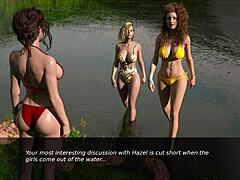 Hot! Brunette flirts in homemade erotic game. Nursing back to wild pleasure!