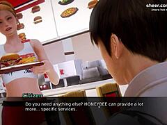 waifu academy cute 18yo petite slim teen strips tight clothing showing perfect ass tits at job interview