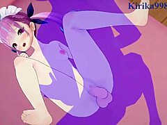 i watch minato aqua and ookami mio in intense hololive vtuber hentai