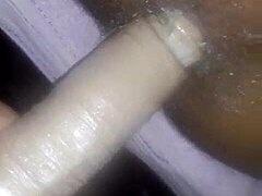 Subtly pegging the naughty husband with a strapon