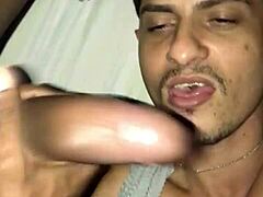 Black Guy Shoves Big Black Cock In Mouth For Intense Creampie Facial