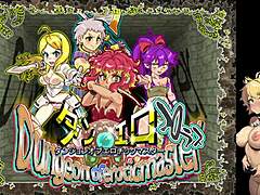 Four bitches explore dungeon in dan ero game