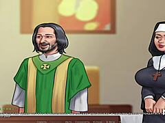 in summertime saga, the mature wife gives her husband a special treat