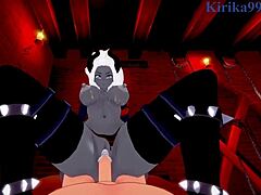 Cerberus and Judgement engage in intense sex with ripped outfits