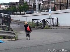 oh man, check out this young cute girl alexis crystal getting into a wild street threesome orgy with pretty teens fucking pussies everywhere