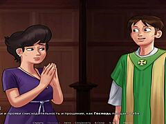 in summertime saga, the mature wife gives her husband a special treat