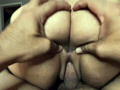 I love his moans as he fills my ass with cum!