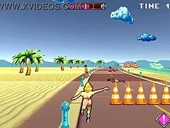 Roller babe endures intense outdoor bdsm with muscular guys