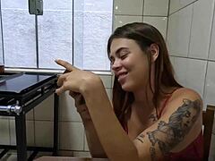 Mariana Martix rides monster cock before husband travels. Big tits bounce wildly in cuckold scene.