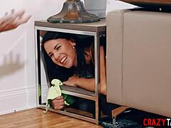 Sexy Milf Nanny Riley Jacobs Stuck and Fucked During House Cleaning