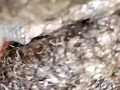 Thick Cum Fills Her Curly Black Housewife Pussy Suggestively