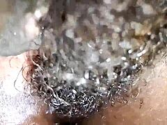 Thick Cum Fills Her Curly Black Housewife Pussy Suggestively