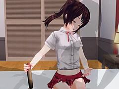 Uncensored Anime: Little Sister Teases Anal Play While Edging with Handjob Support. What’s Next?
