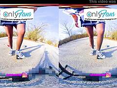 VR foot girl crushes shoes in nylons