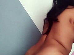 Brunette goddess Ana Foxxx takes sensual couch fuck with new BF. She rides and licks pussy for facial.