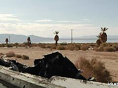 Naughty blonde handles 2 cocks