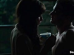 Dakota Johnson strips nude in bondage bikini scenes from Fifty Shades Freed compilation with small tits exposed. Brunette celebrity bound in BDSM action.