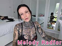 Black and Red Lingerie Try-On Haul Closeup Featuring Melody Radford