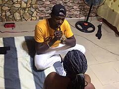 Cute Latina gets creampied in home delivery 😍