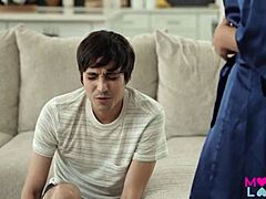 so you think this teen can handle first time anal? rough monster cock deepthroat and fucking her tits!