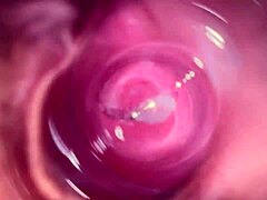 摄像头深入米娅紧致奶油处女小穴特写