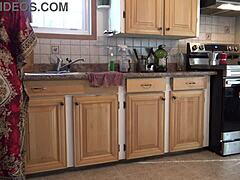 Turkish stepmom shocked as stepson licks his own cum from her pussy after old and young 18+ sex.