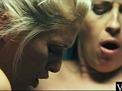 Busty mature lesbians lick each other's asses and pussies.