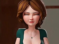 Does woman squeeze naked man?