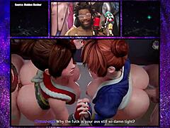 Mai and Kasumi in 3D anime game scene.