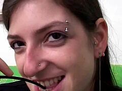 Amateur Italian masturbates with toys on webcam at home