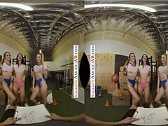 Aiden Ashley, Jazmin Luv, And Lily Larimar Surprise Their Trainer With Monster Cocks!