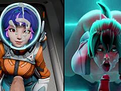 Juno battles Kiriko in an intense anime showdown