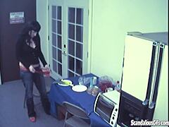 Busty Food Fetish Slut Masturbates on Hidden Cam!