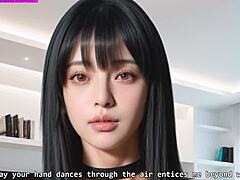 This cute 21yo athletic Japanese girl with perfect boobs poses naked in a photoshoot. She loves riding cock again and again in uncensored anime game action.