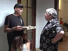 I sent my husband to the bank so I could suck the pizza delivery guy's dick...