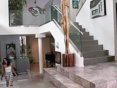 i'm watching these goth girls having fun on the bed