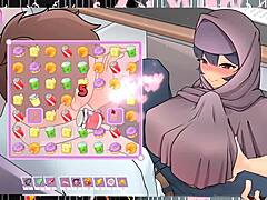 傲娇熟女本子游戏第5集，穆斯林老板偷偷桌下乳交