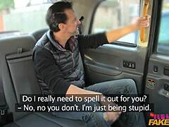 femalefaketaxi driver takes fat cock stretching her pussy in wild uk taxi ride with blowjob and orgasm