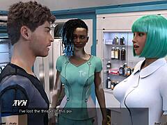 in this game episode, the curvy teen in outfit wants to grope and touch my big cock during mature anime scene