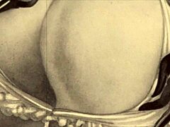 These vintage erotic drawings blend old cartoons and anime styles perfectly