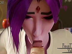 Raven Stays After Class in Anime Scene!