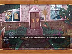 magic dorm 2 psychedelic hentai game ep 1 weird goddess of sex saves the world with huge monster cocks.