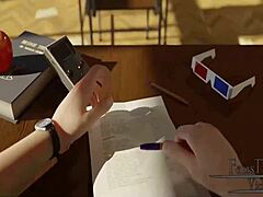 Raven Stays After Class in Anime Scene!