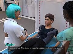 in this game episode, the curvy teen in outfit wants to grope and touch my big cock during mature anime scene